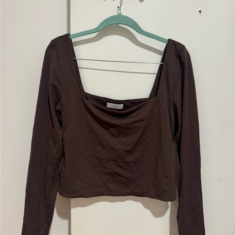 Contour Squareneck Long Sleeve Top
